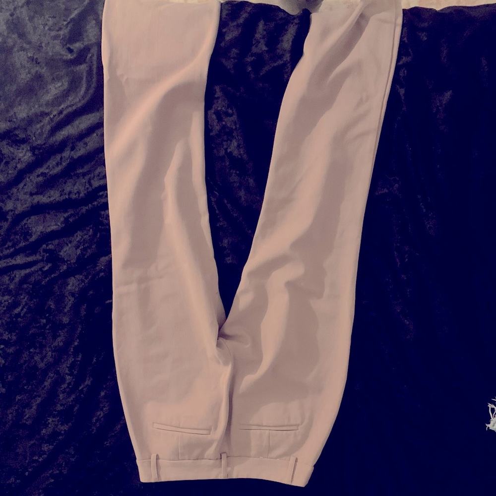 Express columnist barely boot Dusty rose colored mid rise trousers